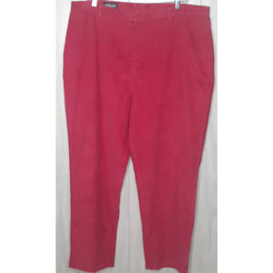 Ladies Lands' End Classic Corduroy Pant Reddish Pink Pant Size 24W NWT